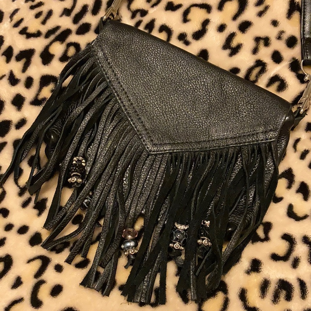 Black Fringe Shoulder Bag